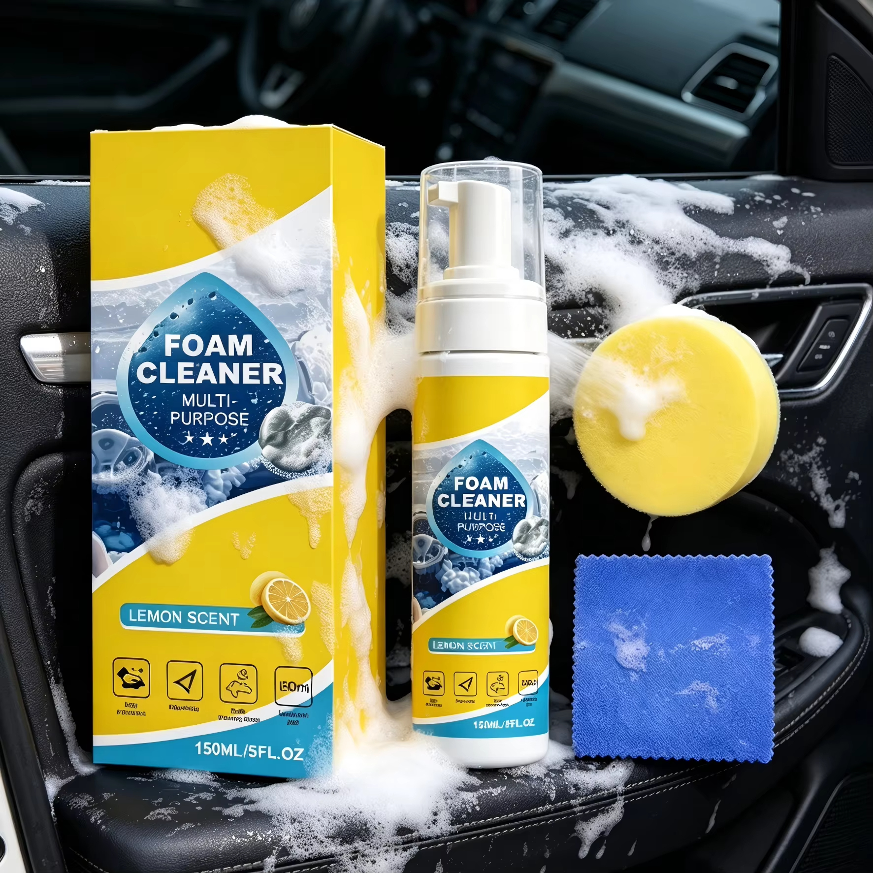 Care For Sneaker - Multi-Purpose Foam Car Interior Cleaner Kit