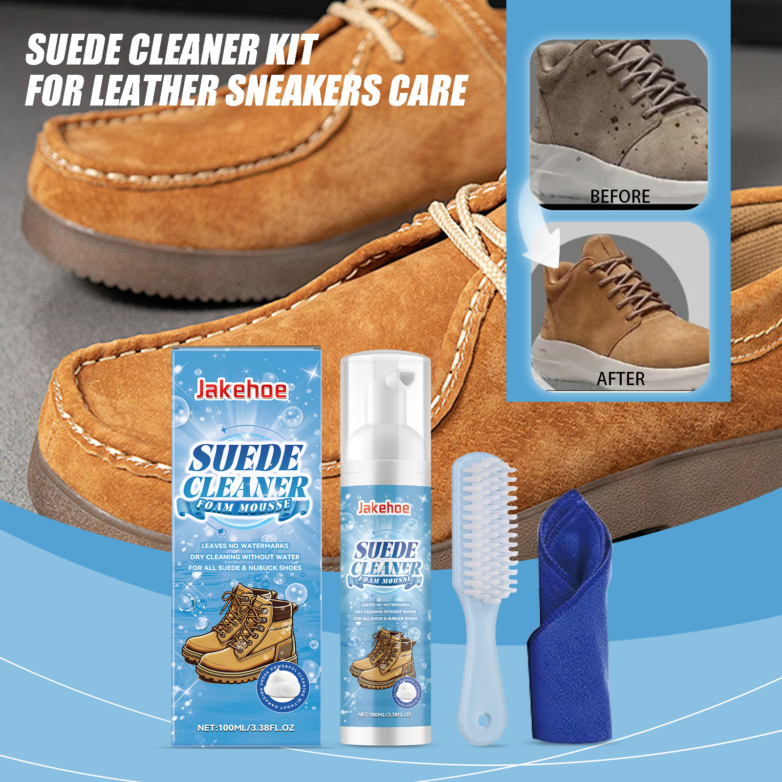 Sneaker Care For Suede - Suede Cleaner Kit Leather Velvet Knit