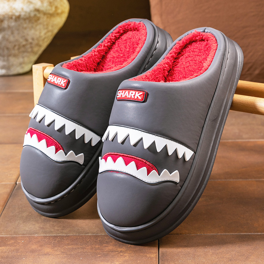 Warm Platform Slippers Men PU  - Insole Memory Foam avaliação e preço