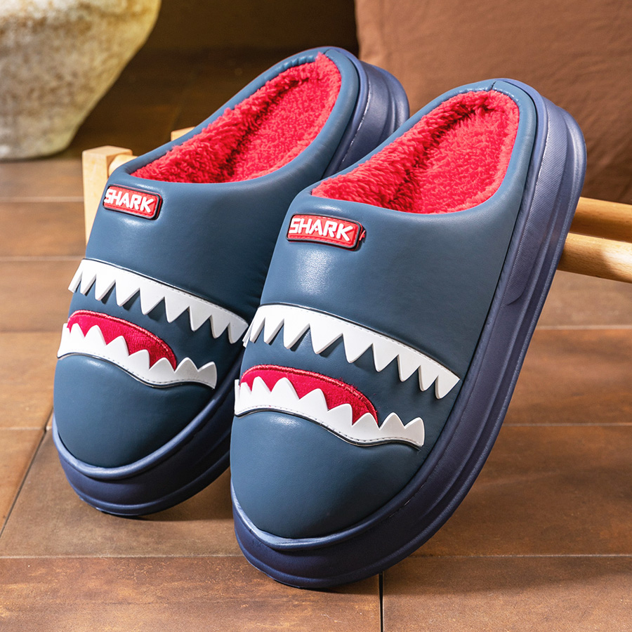 Warm Platform Slippers Men PU  - Insole Memory Foam avaliação e preço