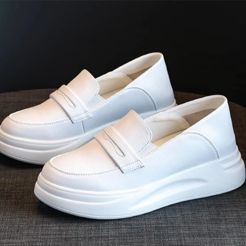 Women's White Leather Footwear - Insole Memory Foam avaliação e preço