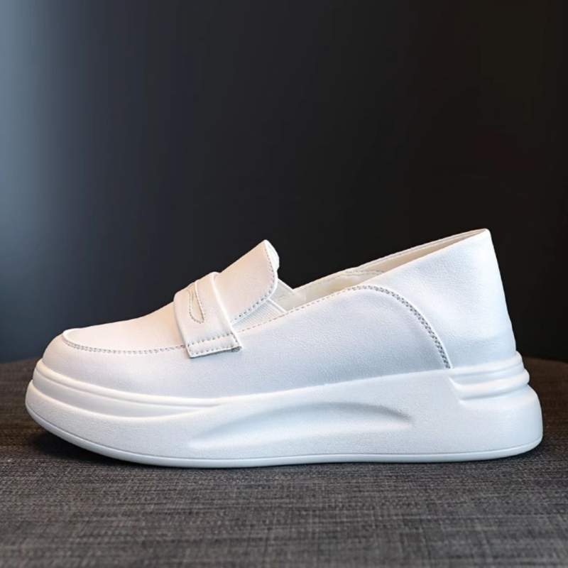 Women's White Leather Footwear - Insole Memory Foam avaliação e preço
