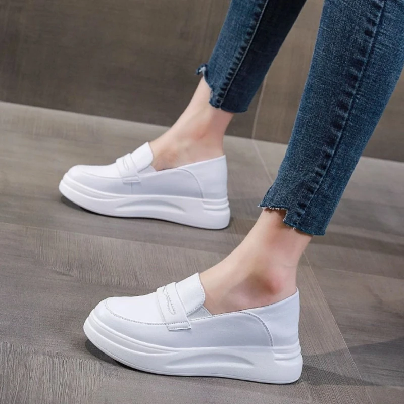 Women's White Leather Footwear - Insole Memory Foam avaliação e preço