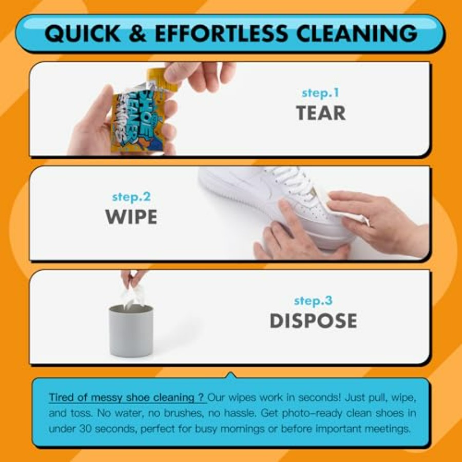 Shoe Cleaner Wipes, Shoe Clean - Care For Sneaker avaliação e preço