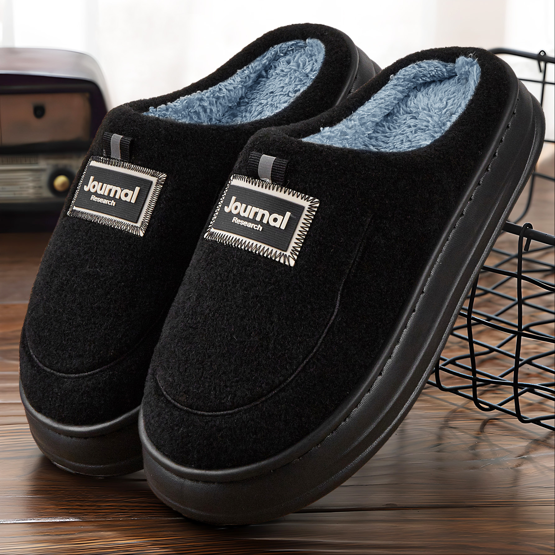 Warm Felt Slippers Men EVA Mem - Insole Memory Foam avaliação e preço