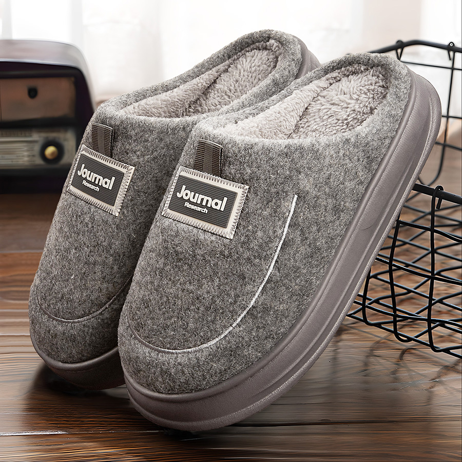 Warm Felt Slippers Men EVA Mem - Insole Memory Foam avaliação e preço