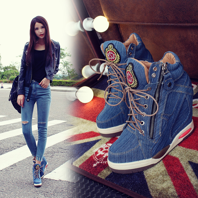 Big Size Women's Denim Wedges  - Sneaker Zone avaliação e preço