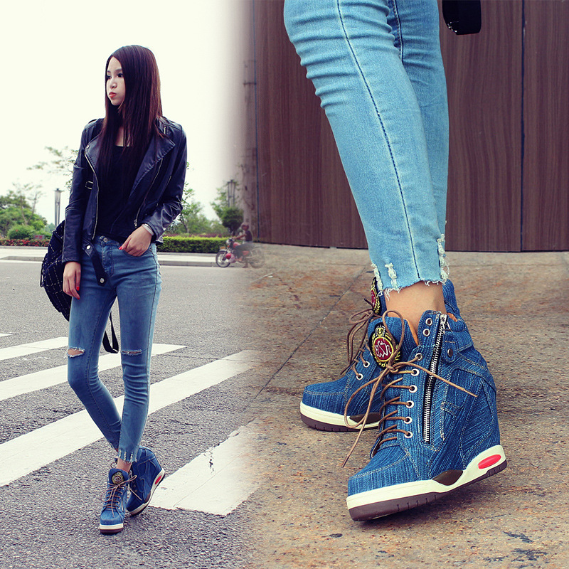 Big Size Women's Denim Wedges  - Sneaker Zone avaliação e preço