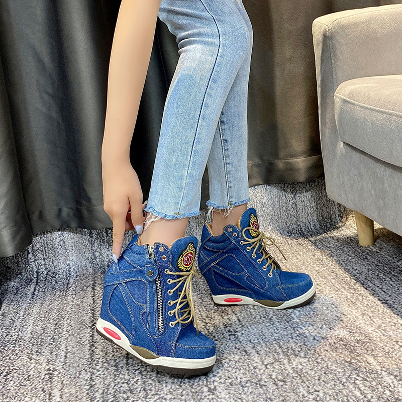 Big Size Women's Denim Wedges  - Sneaker Zone avaliação e preço