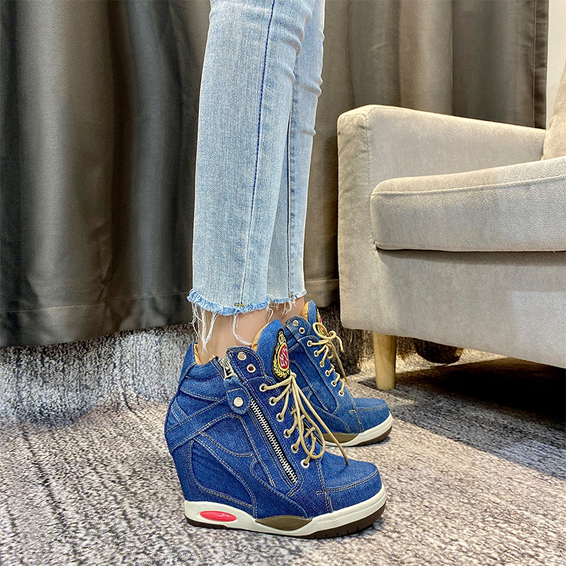 Big Size Women's Denim Wedges  - Sneaker Zone avaliação e preço