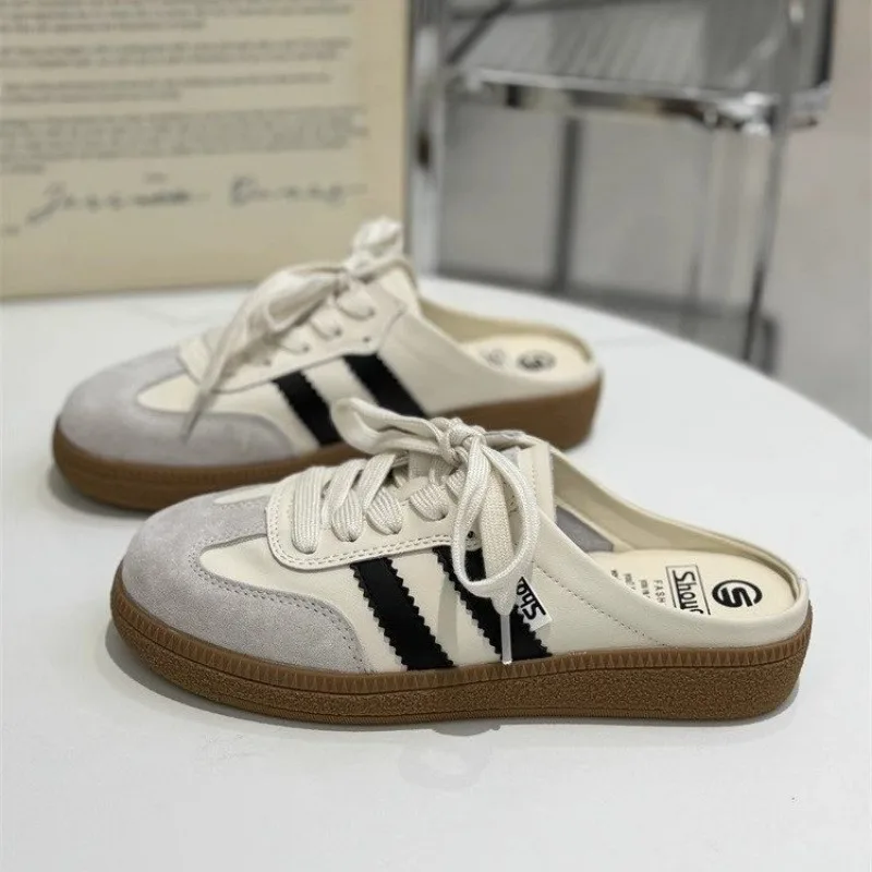 Women Mules Shoes Sports Round - Sneaker Care Set avaliação e preço